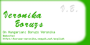 veronika boruzs business card